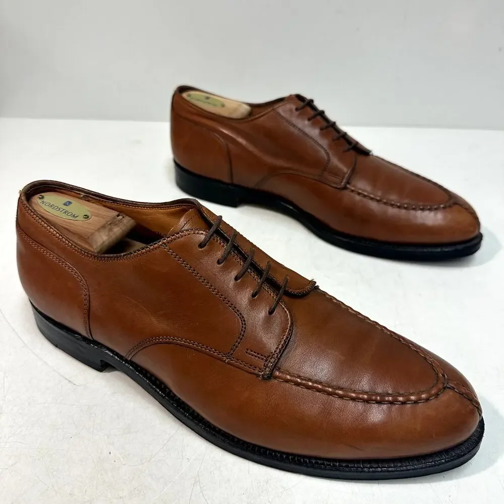 VERY GOOD Alden 962 Norwegian Front Blucher Burnished Tan Calf NST 10.5 Wide E